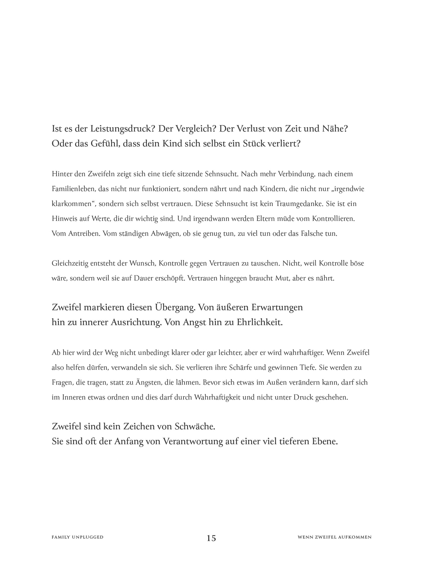 eBook "family unplugged" Rückkehr zu Verbundenheit, Vertrauen und einem familienzentrierten Leben